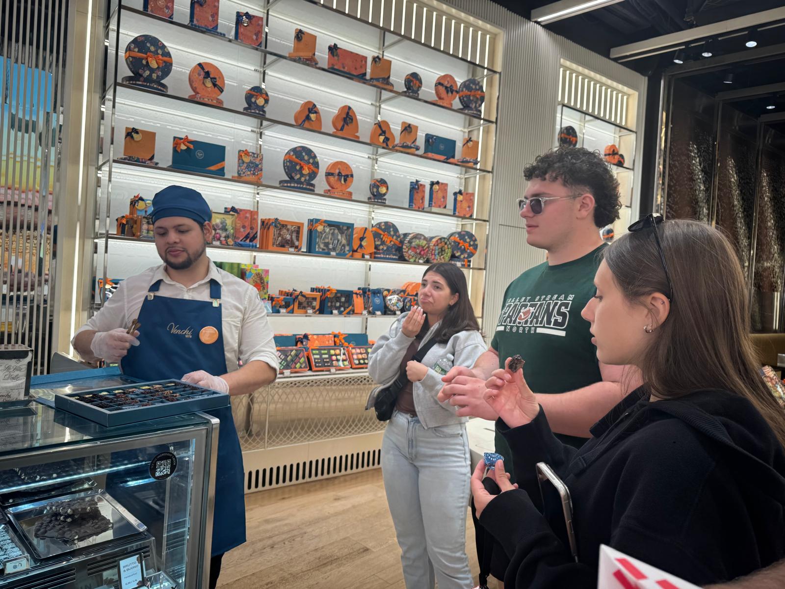 Chocolate tasting at Venchi - Italian chocolatier in Midtown