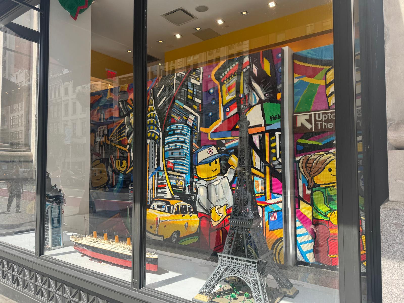 LEGO Store window display on Fifth Avenue