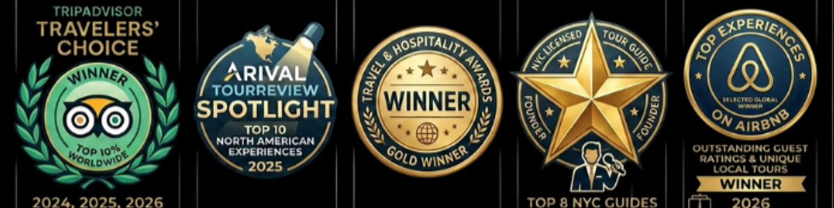 Arival Spotlight Award, Travel & Hospitality Award, NYC Top 8 Guide, Airbnb Top Experience